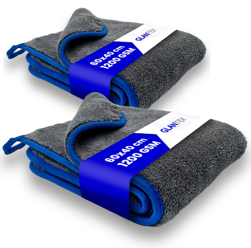 Mikrofasertuch auto 1200gsm - mikrofasertuch, 2x